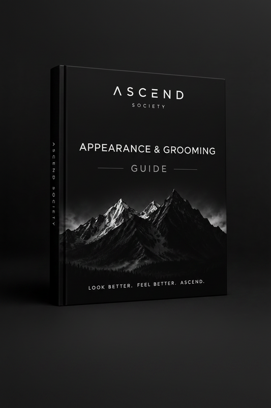 THE ULTIMATE APPEARANCE GUIDE book cover featuring mountains and stylish design on a dark background.